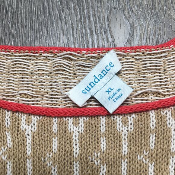 Sundance Womens Knit Jacquard Aztec Multicolor Pullover Sweater Linen Cotton XL - Picture 8 of 9